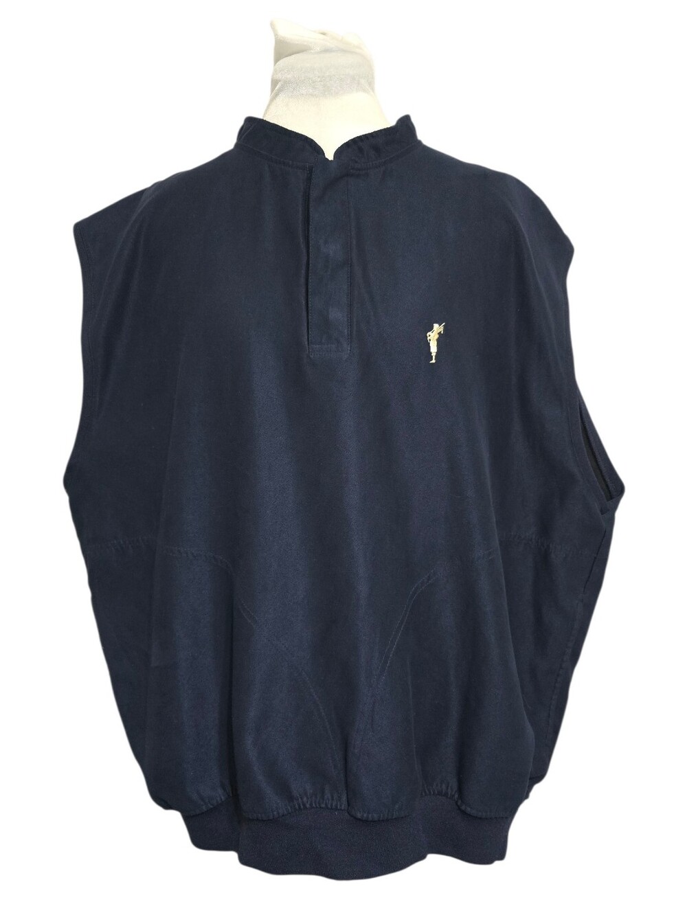 Zero Restriction Golf Outerwear Microsuede Pullover Vest Windbreaker Navy XL